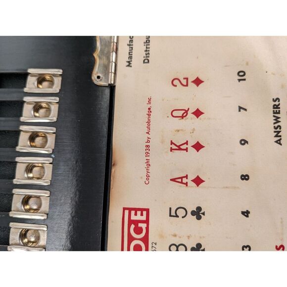 Vintage 1938‎ Art Deco Black EUC Autobridge Playing Board - Picture 7 of 14